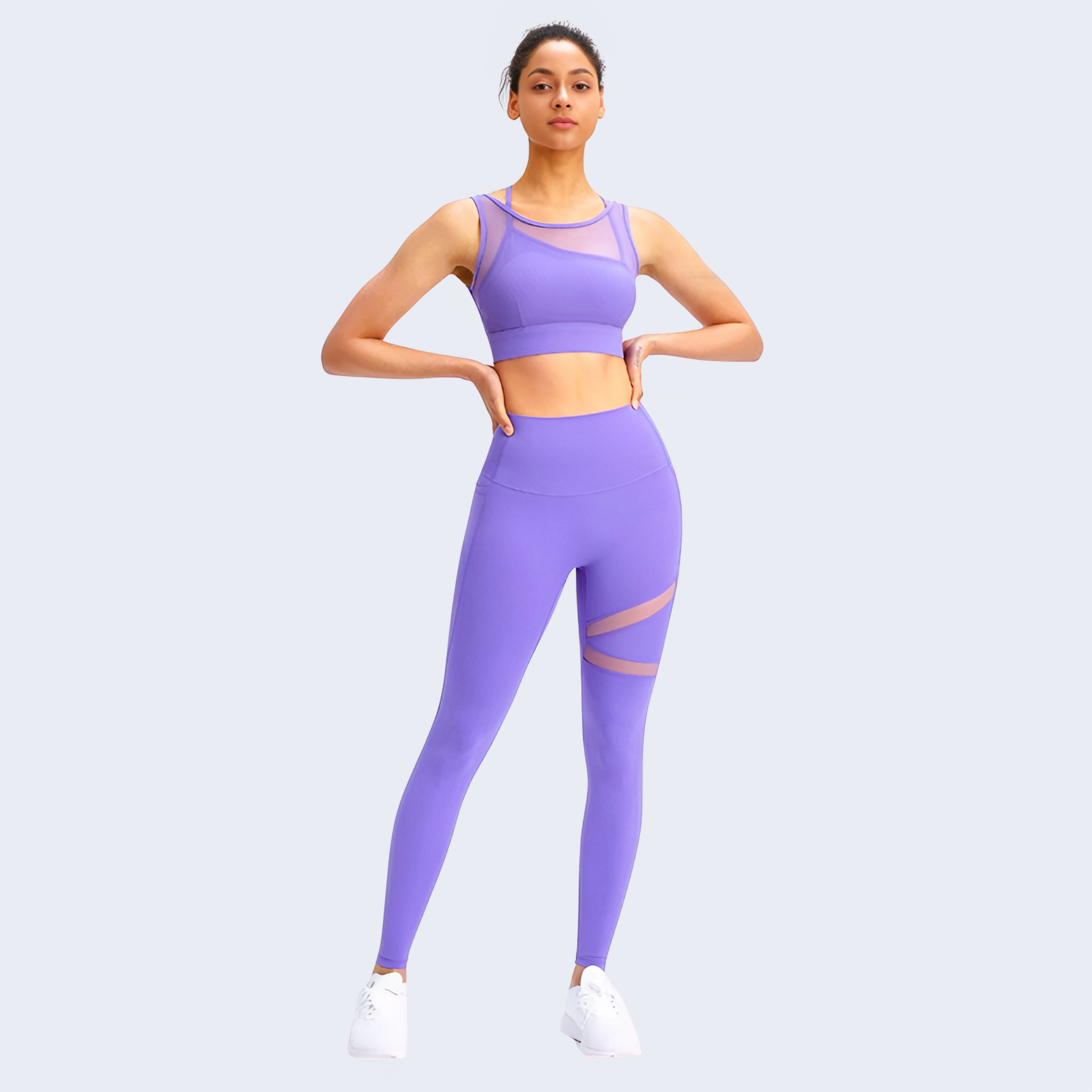 BB Mesh Sports Bra and Leggings Set