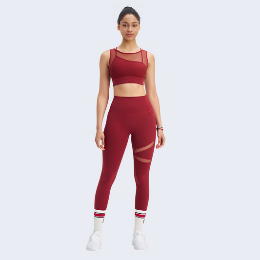 BB Mesh Sports Bra and Leggings Set