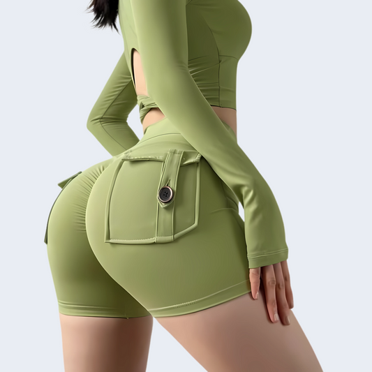 Active Shorts With Back Pockets
