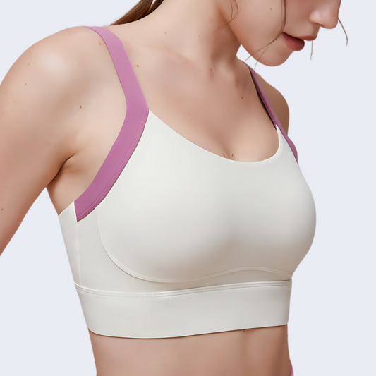 Sports Bra with Contrast Racer Back