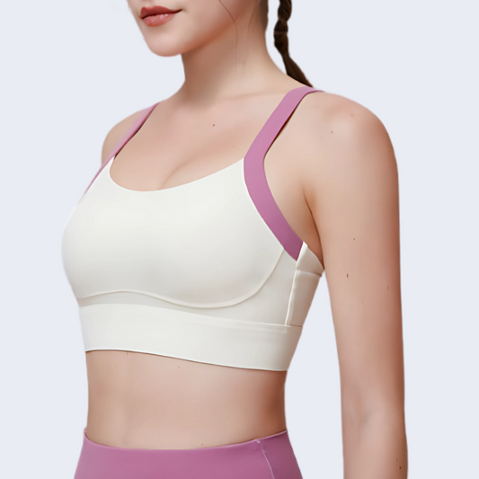 Sports Bra with Contrast Racer Back