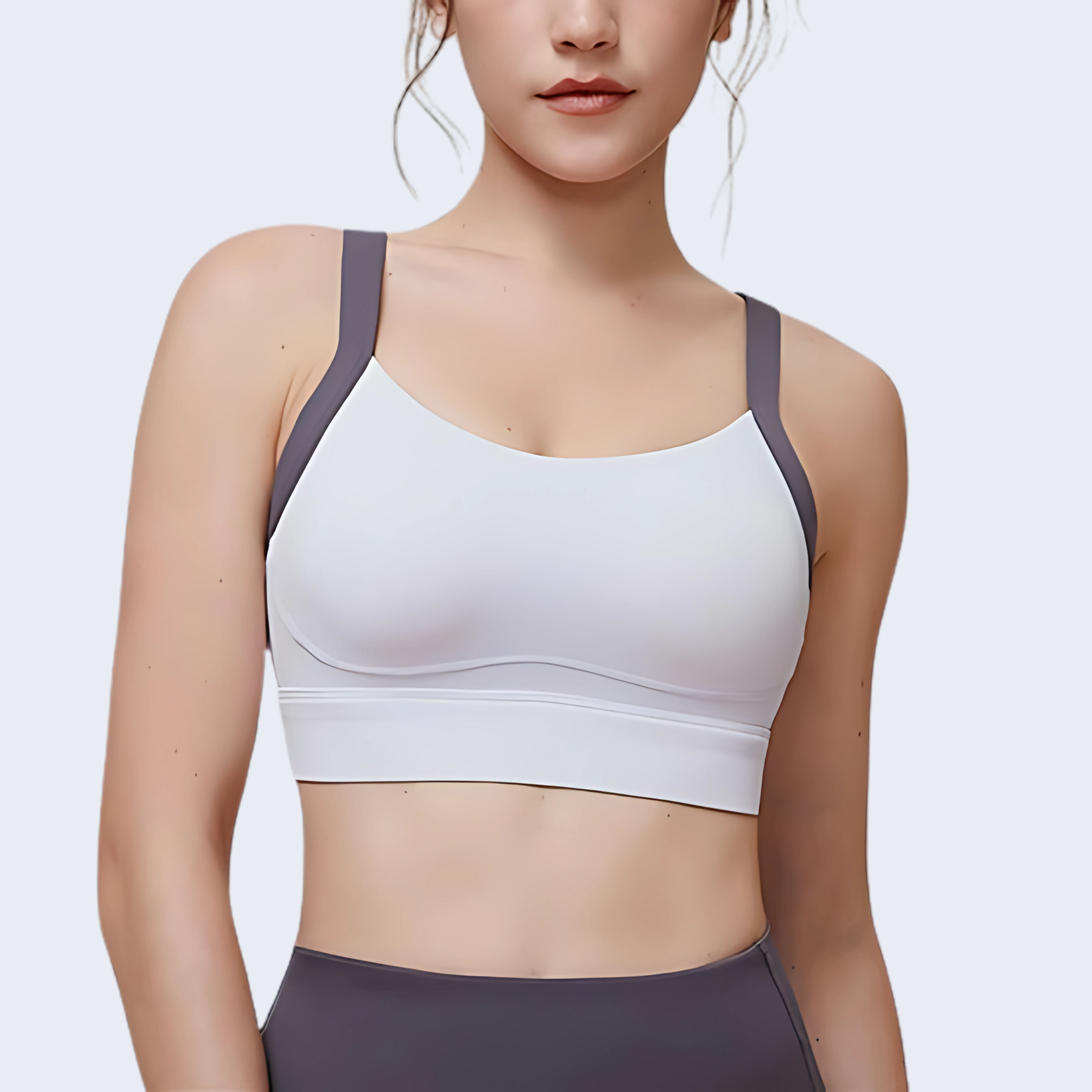 Sports Bra with Contrast Racer Back